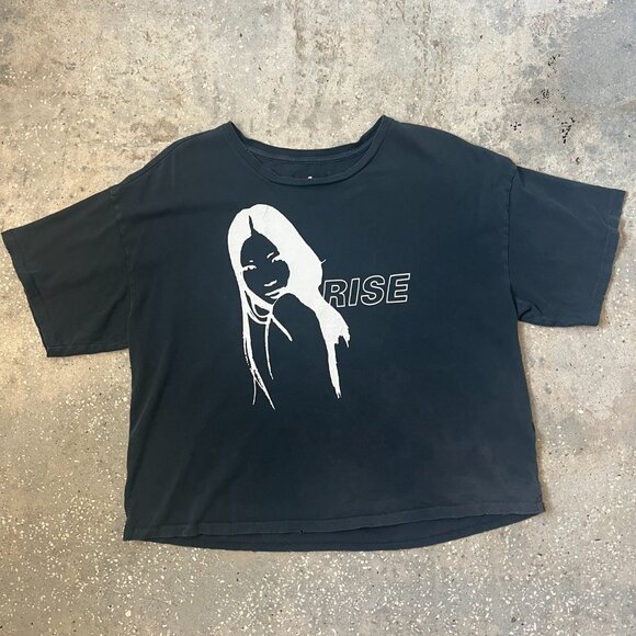 7 For All Mankind “Rise” Girl Oversized Graphic Tee Women’s Size Small - Picture 2 of 5